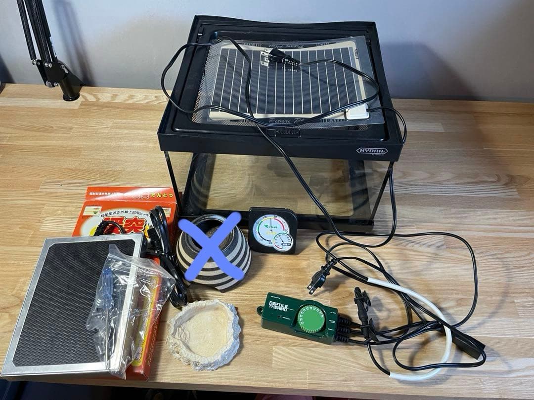 爬虫類飼育セット　ヒュドラケース3120　パネルヒーター　レプタイルサーモ等