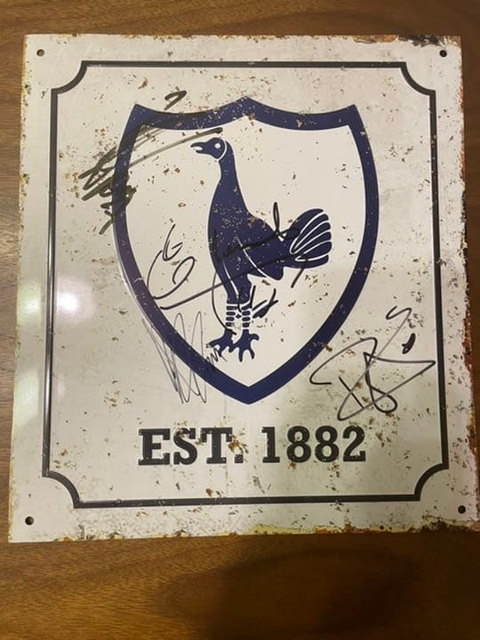 トッテナムホットスパー　ソンフンミン、エリックラメラ、デリアリ直筆サインプレート