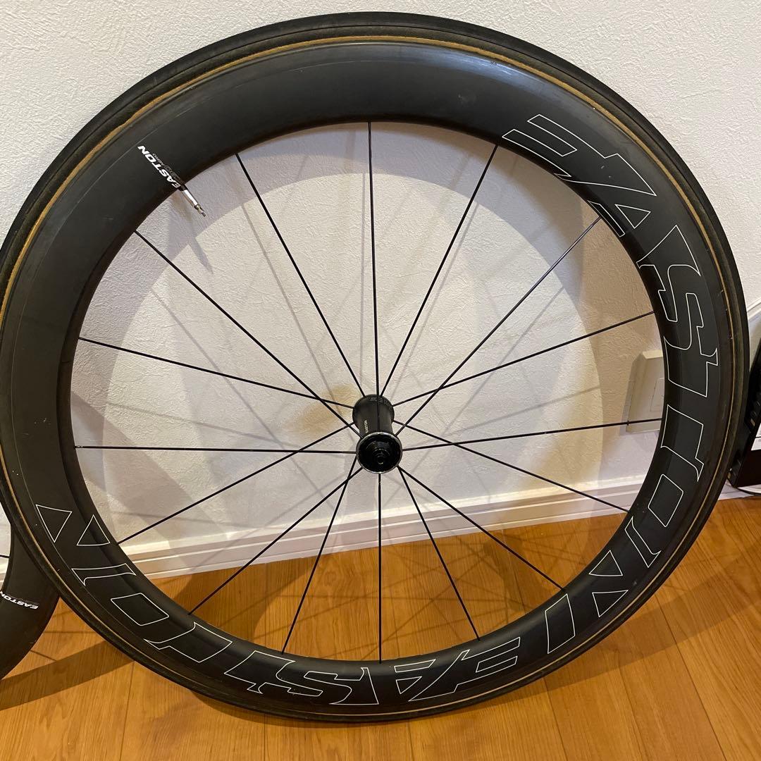 難あり EASTON EC90 AERO チューブラー ホイール シマノフリー