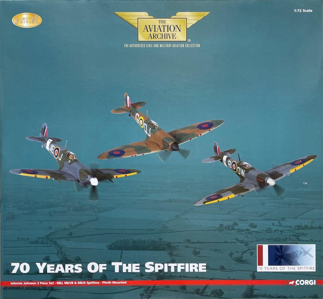 絶版新品希少　Corgi/コーギー1/72 スピットファイア70周年　3機セット