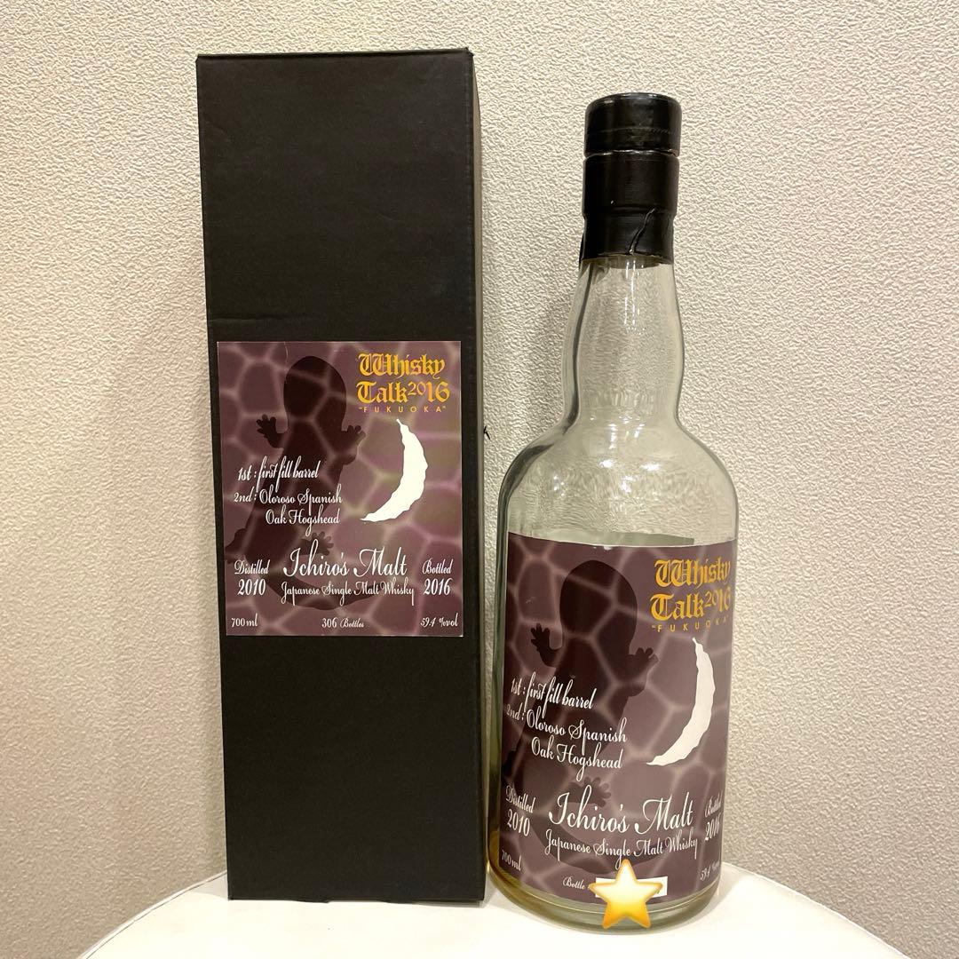 イチローズモルト　ウイスキートーク　福岡　2016 空瓶