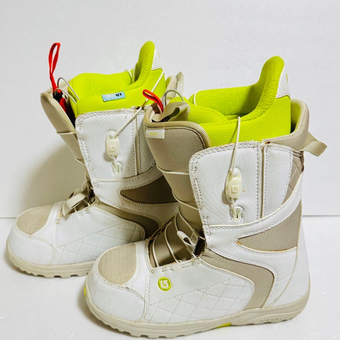 24cmバートンスノーボード ブーツ(女性用) ホワイト/イエロー