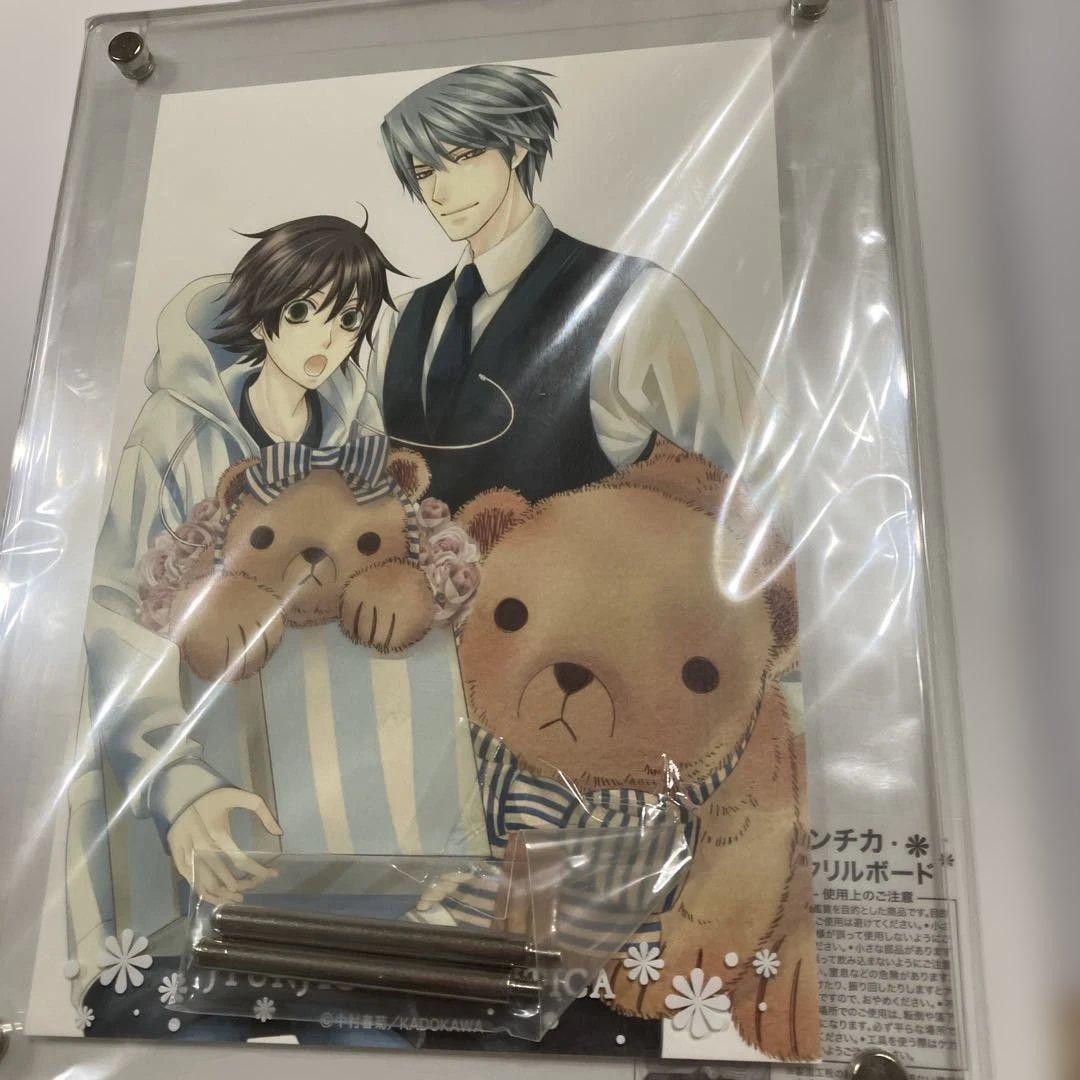 純情ロマンチカ　イラスト入りアクリルボード　中村春菊　額サイズ約19×25cm