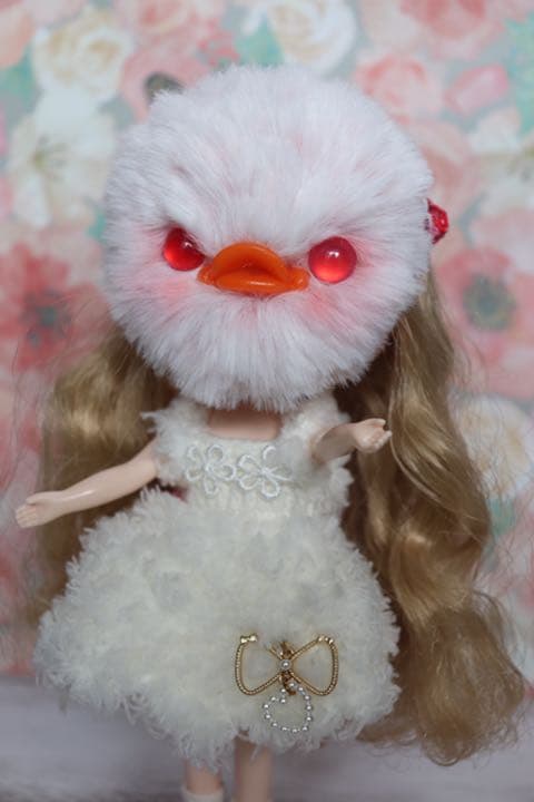 アヒルのお面　ミディブライス アウトフィット　編みぐるみ　ブライス