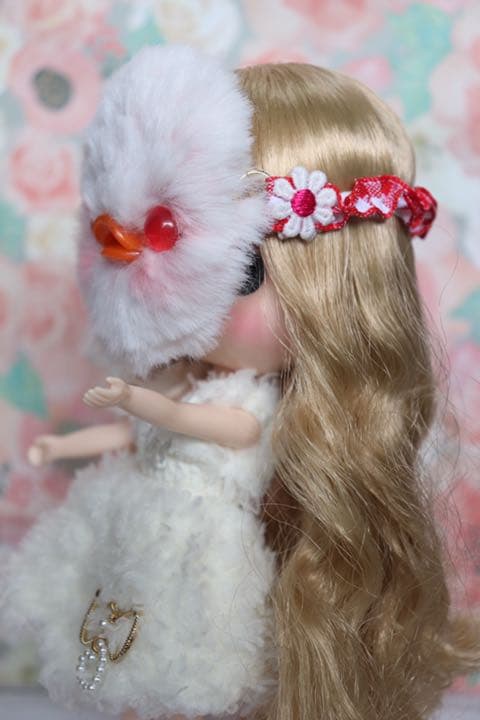 アヒルのお面　ミディブライス アウトフィット　編みぐるみ　ブライス