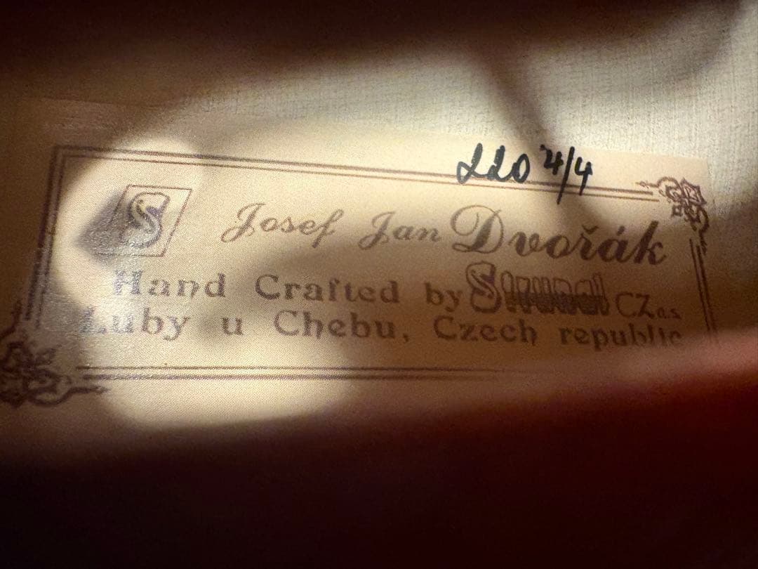バイオリン　Josef Jan Dvorak 4/4 チェコ製