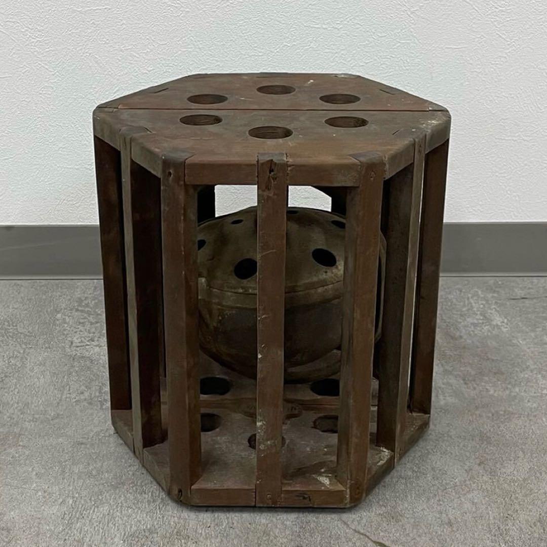 SNT372 回転式炬燵 やぐらこたつ アンティーク 昭和レトロ 木製 古民具