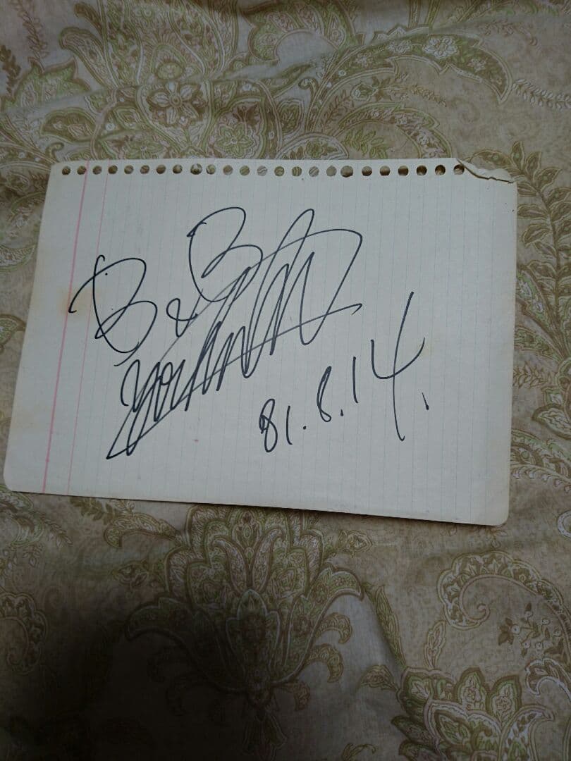 値下げB&B 洋七 直筆サイン