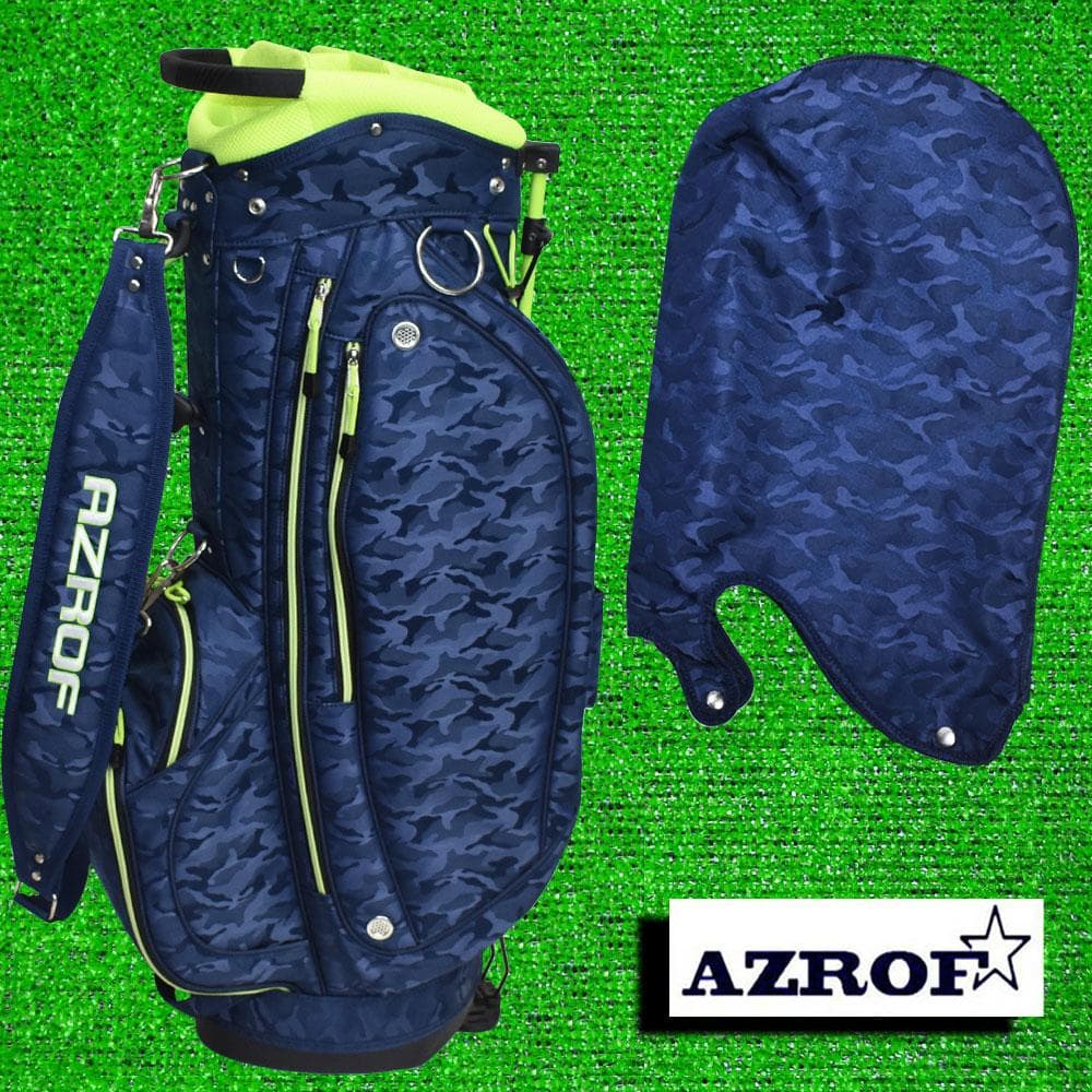 AZROF/アズロフ ゴルフ スタンド式 キャディバッグ【ブルーカモ】美品！