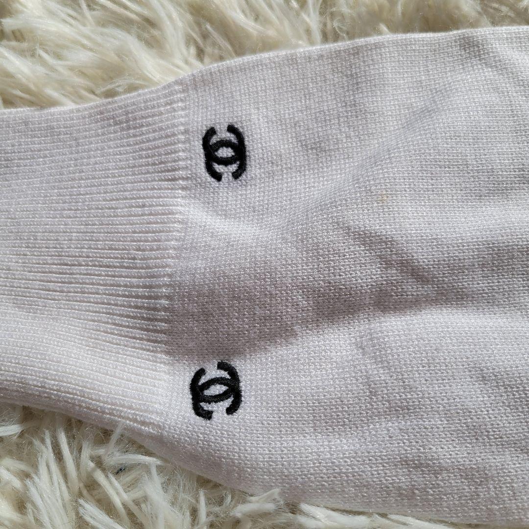 CHANEL　シャネル　ココマーク　刺繍　ニット　長袖　トレーナー　ホワイト