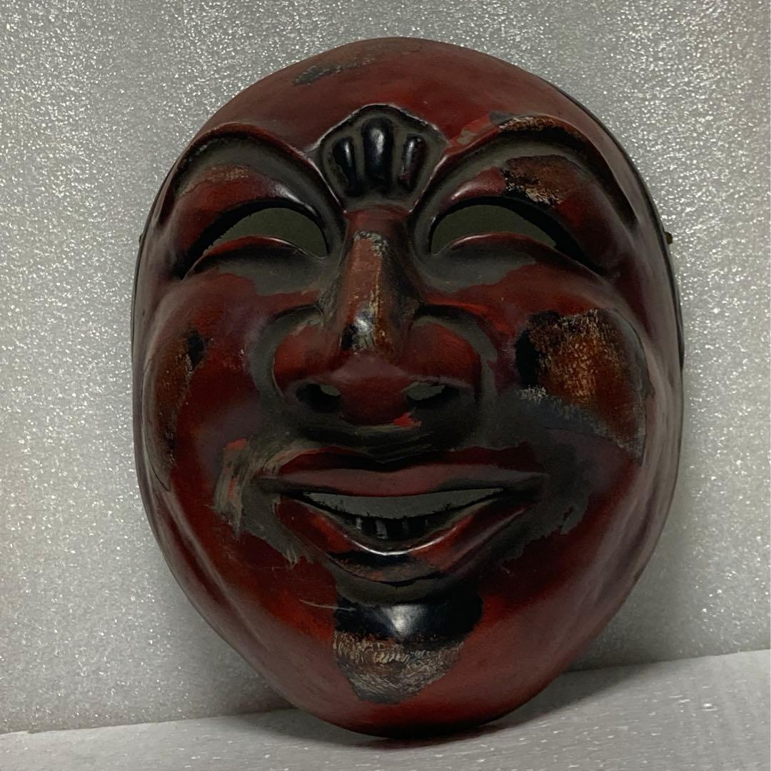 お面　舞楽面　地久面　模国宝　骨董品