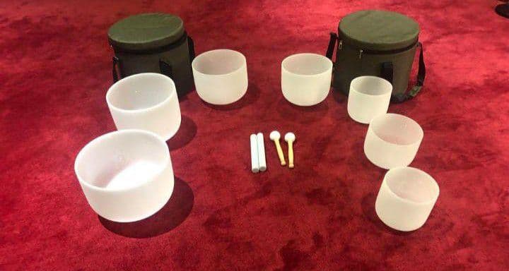 クォーツ　クリスタルボウル　7個セット A（ラ）の音が432Hzでチューニング