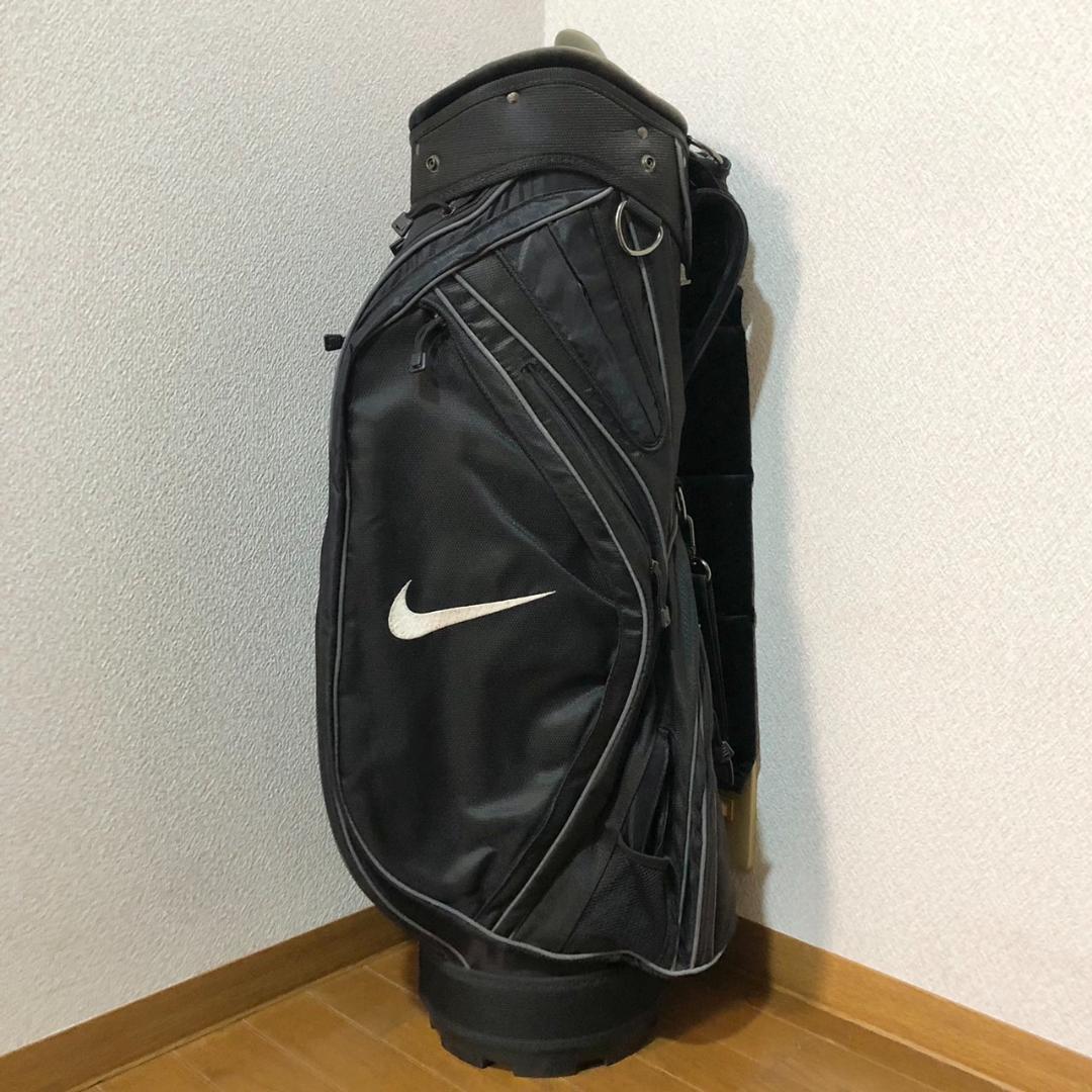 【希少】 NIKE ナイキ ゴルフ キャディバッグ カート型 6分割 ブラック