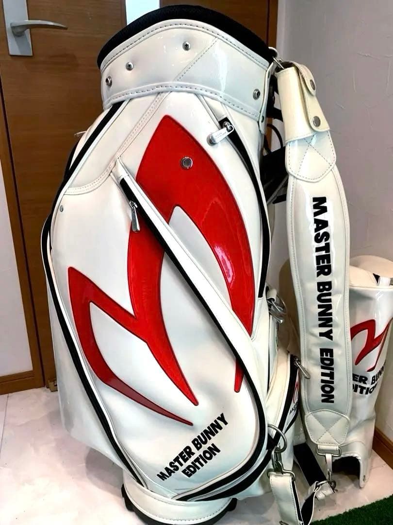 正規品　美品　パーリーゲイツ　マスターバニー　3点式　キャディバッグ　エナメル
