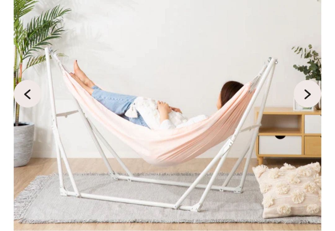 ルボン 3WAYハンモック ピンク×ホワイト