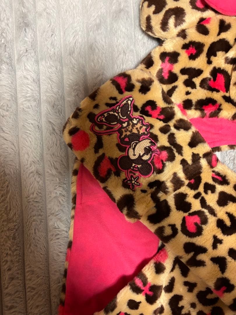 ミニーマウス ヒョウ柄 キャップ