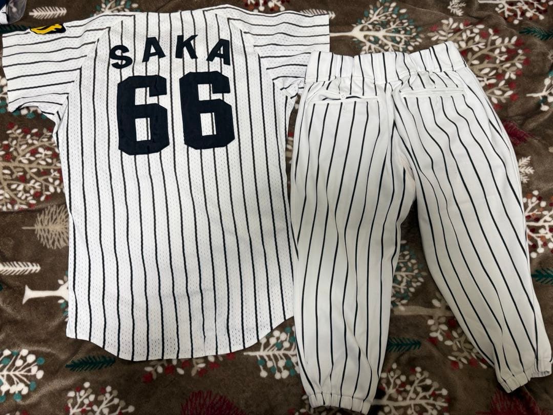 阪神タイガース　1990年　坂孝一　実使用ユニフォーム　デサント　上下セット