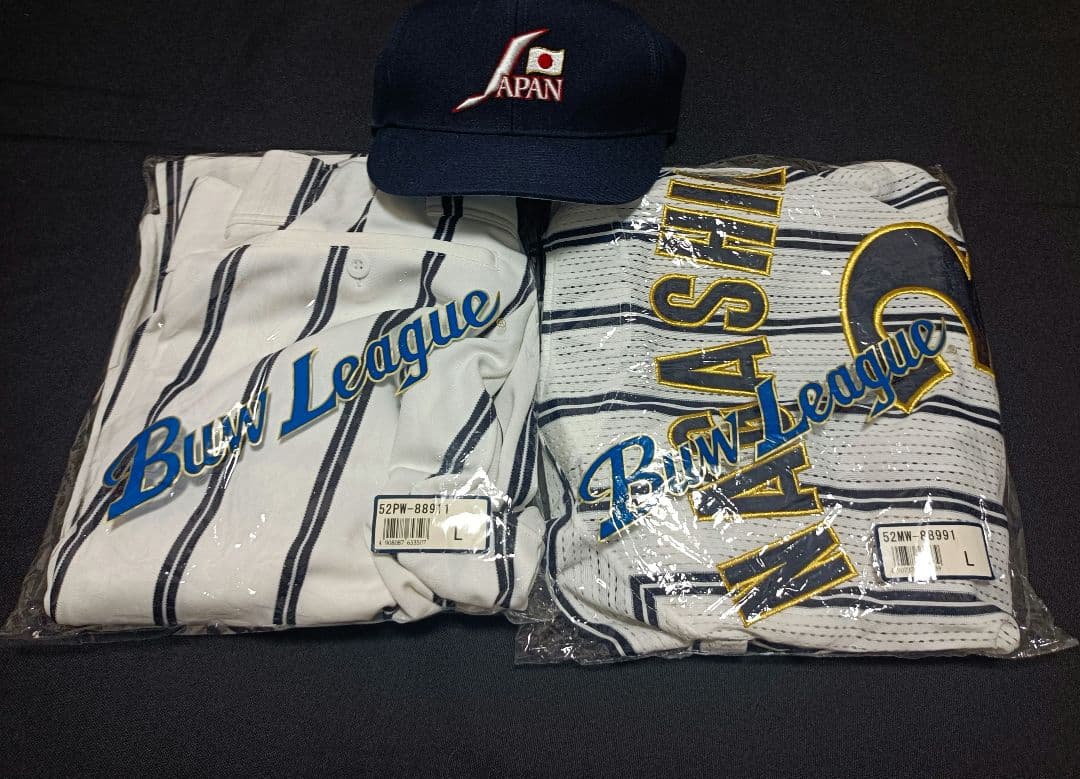 長嶋茂雄 ユニフォーム 上下 L キャップ付 ミズノ 巨人 WBC