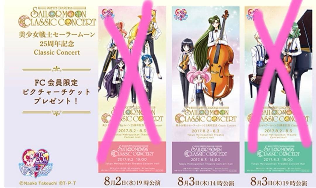 非売品 FC会員限定 セーラームーンクラシックコンサート ピクチャーチケット