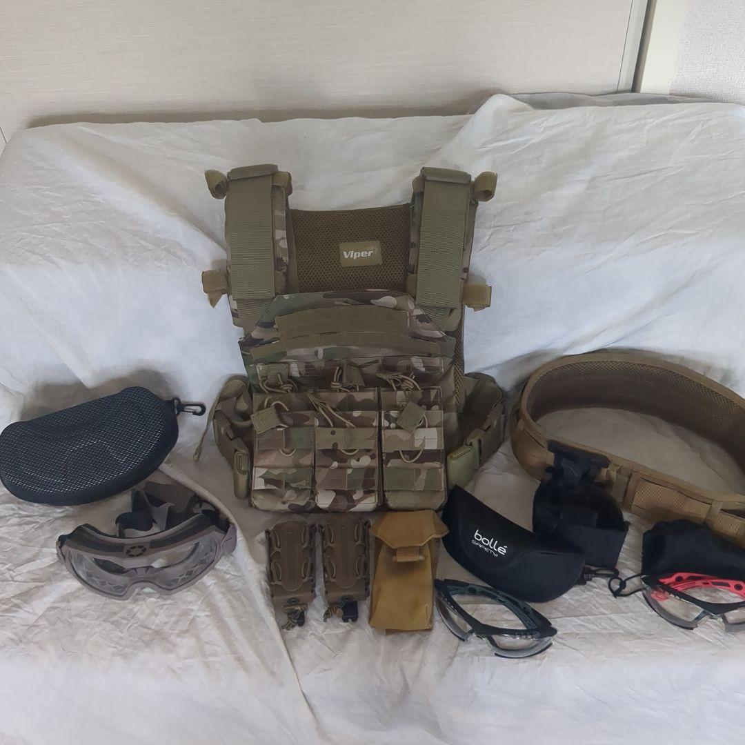 viper tactical　プレートキャリア　ゴーグル　ベルト　ホルスター一式