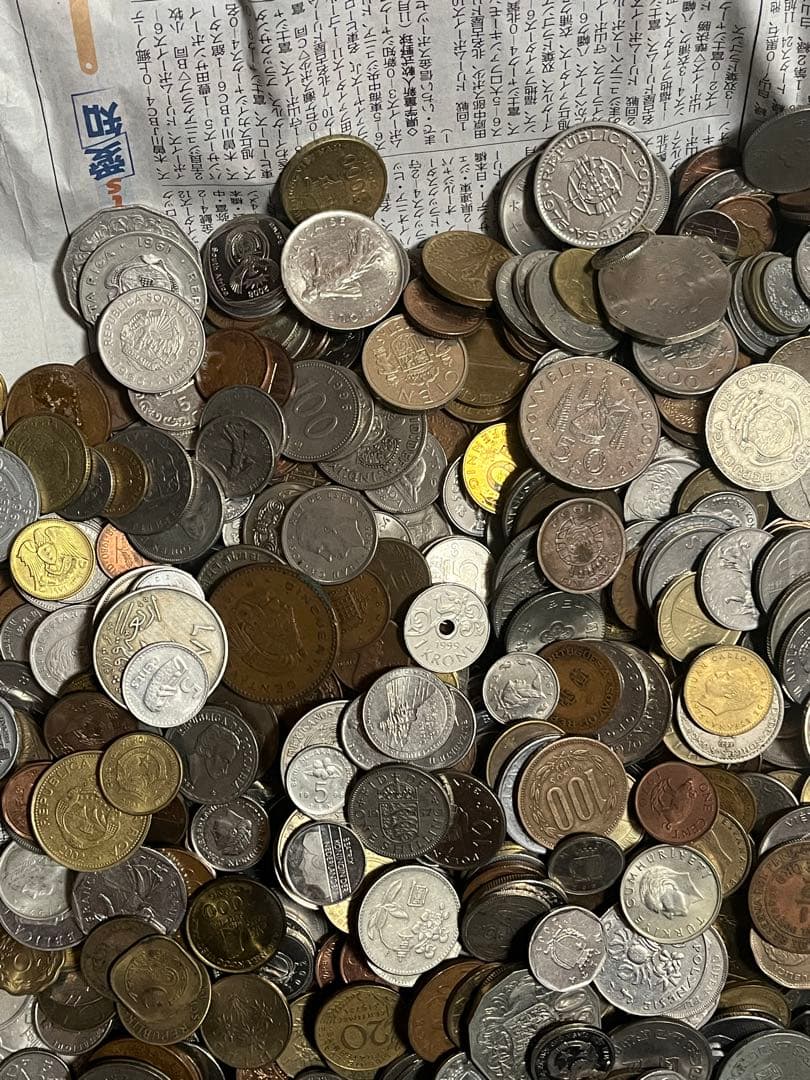 ナ*ツ様 5.2キロ まとめて 素材用 外国 硬貨 古銭 貨幣 アメリカ