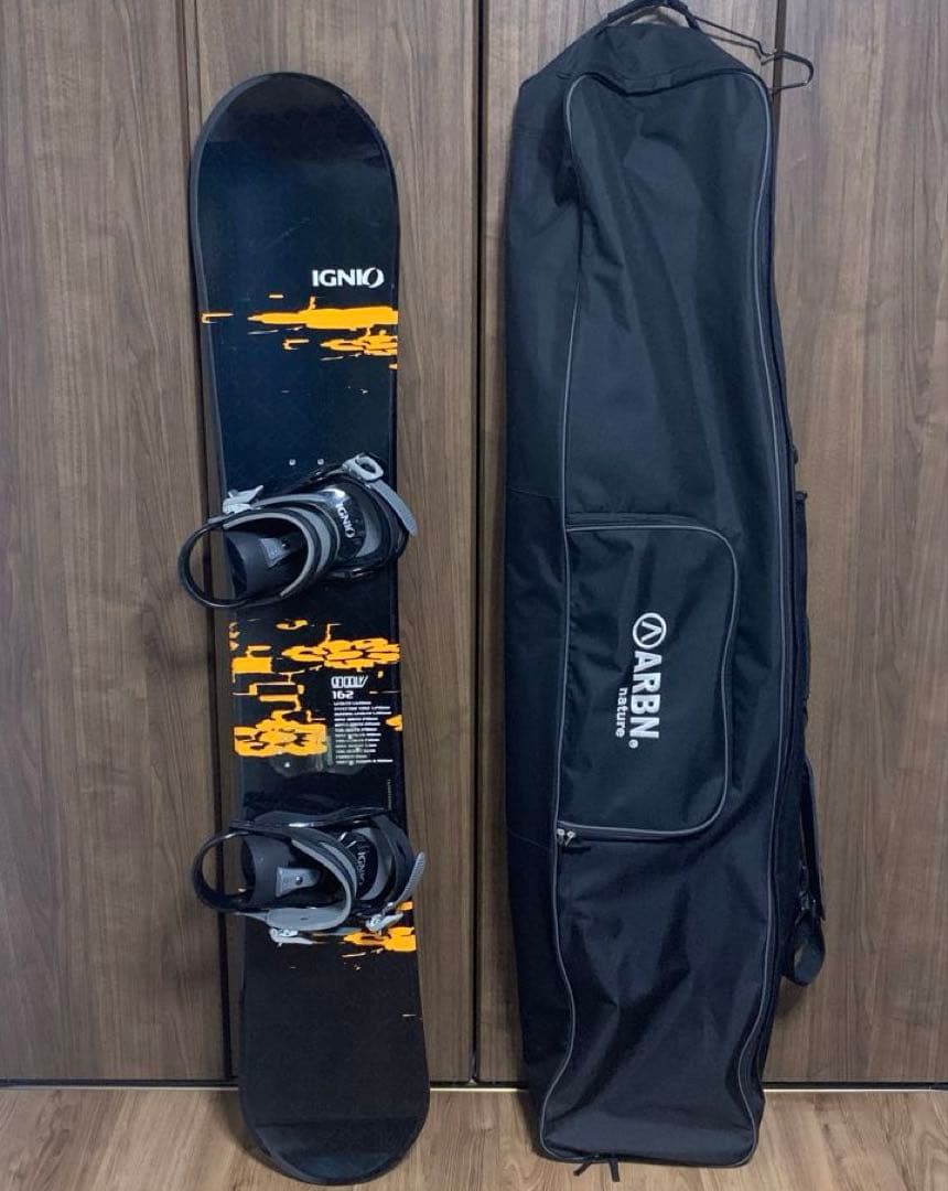 激安‼️送料込み‼️スノーボード板+バインディング+ボードケース3点セット✨️①