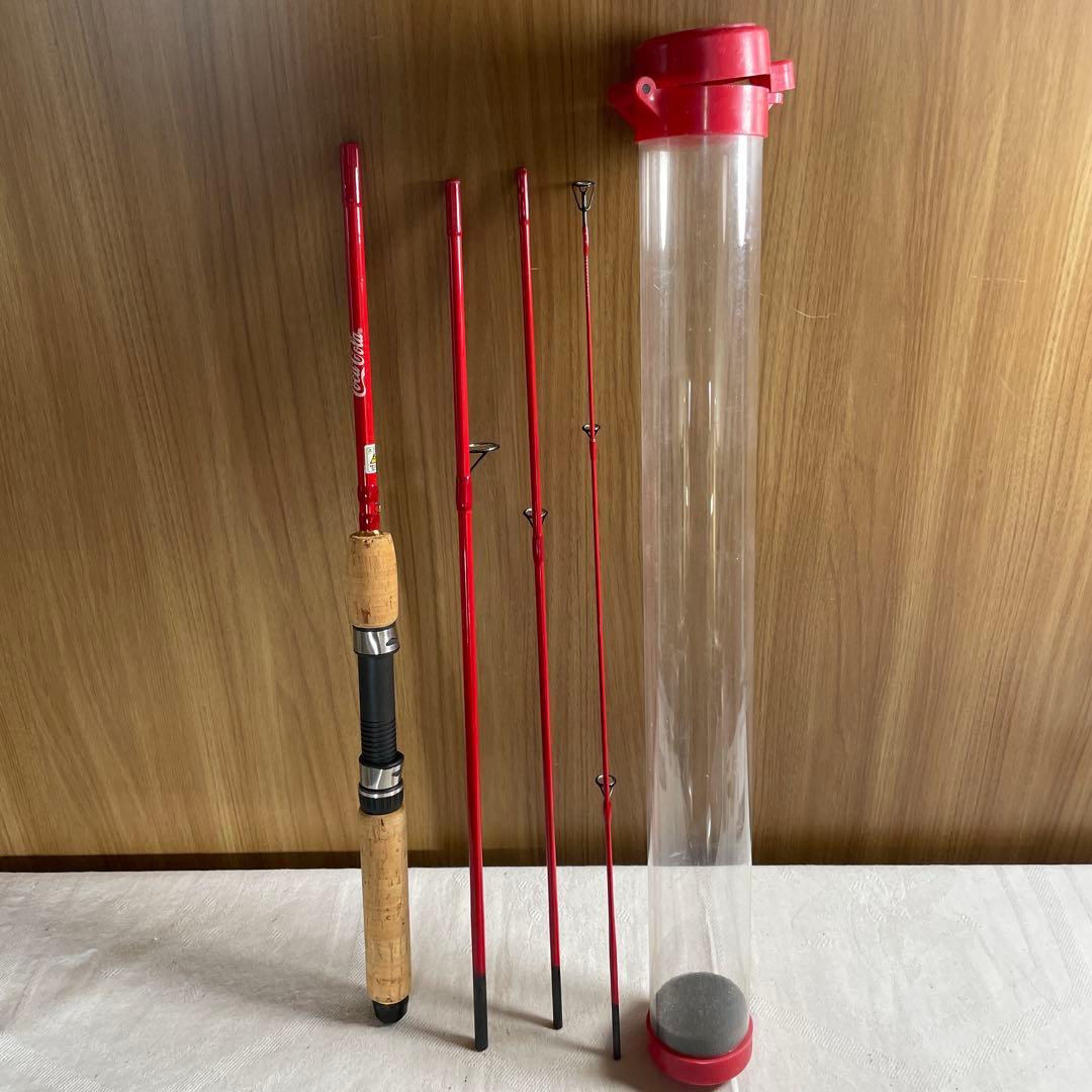 希少・非売品コカ・コーラ パックロッド 4ピース 釣り竿 ケース付き 未使用品級