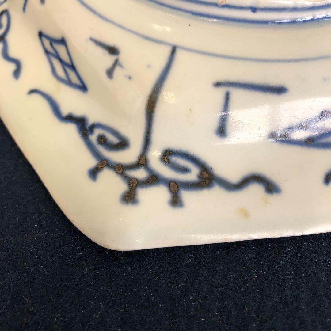 やきもの•陶磁器　麒麟文六角皿　1客