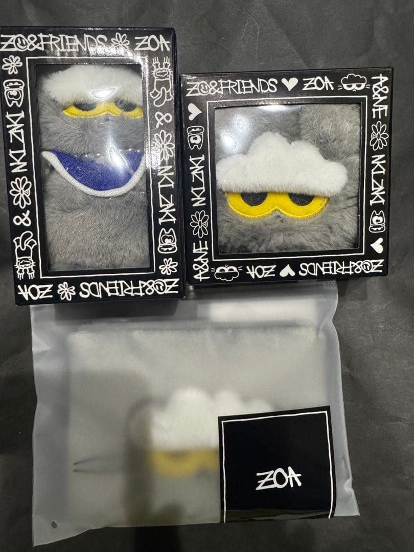 ZO&FRIENDS ZOA ぬいぐるみキーリング ＆ポ－チ＆マルチポ－チ3点