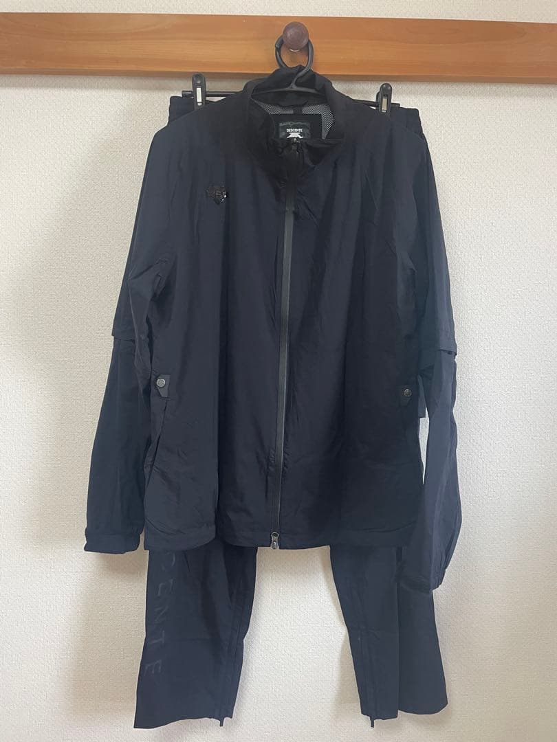 DESCENTE レインスーツ ブラック 上下セット