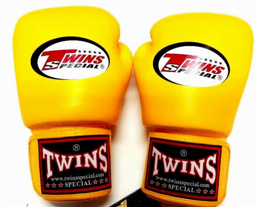 新品 正規 TWINS 本格ボクシンググローブ 本革製 サイズ選択 黄 ツインズ