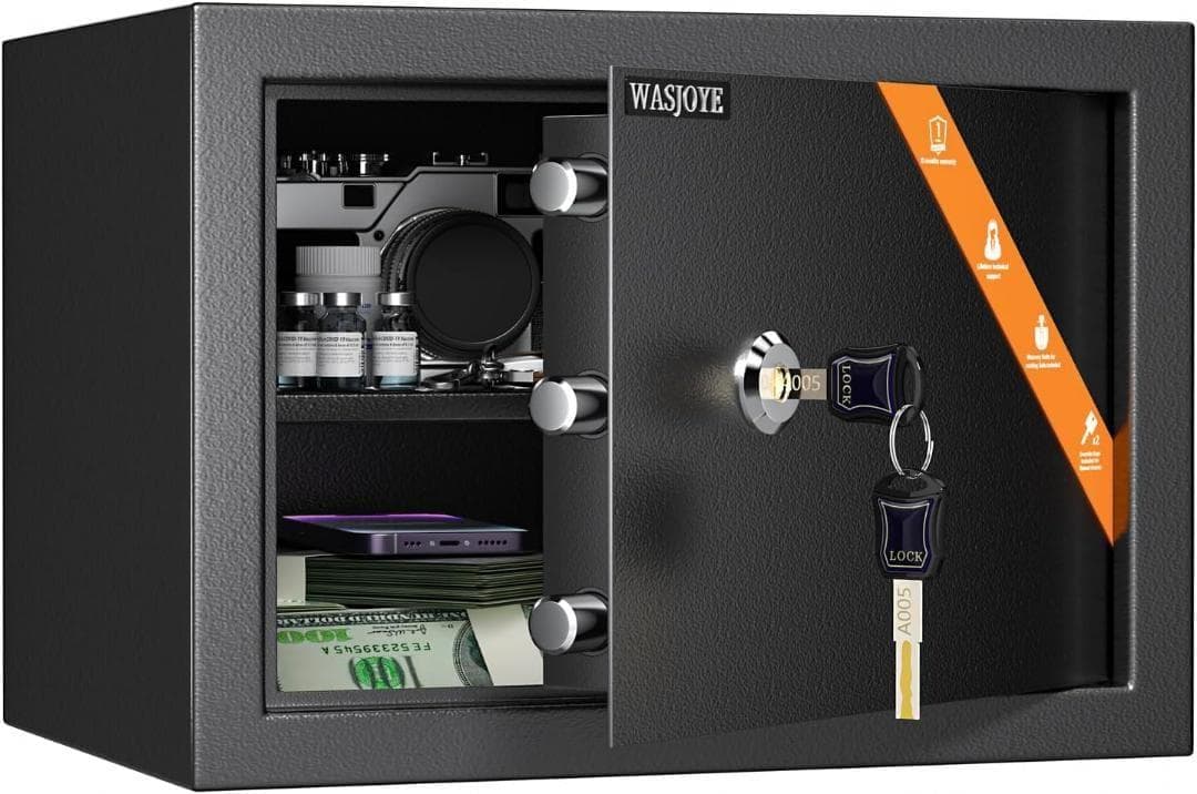 ⭐️家庭用金庫 小型金庫 キーロック式 セキュリティーボックス 業務⭐️