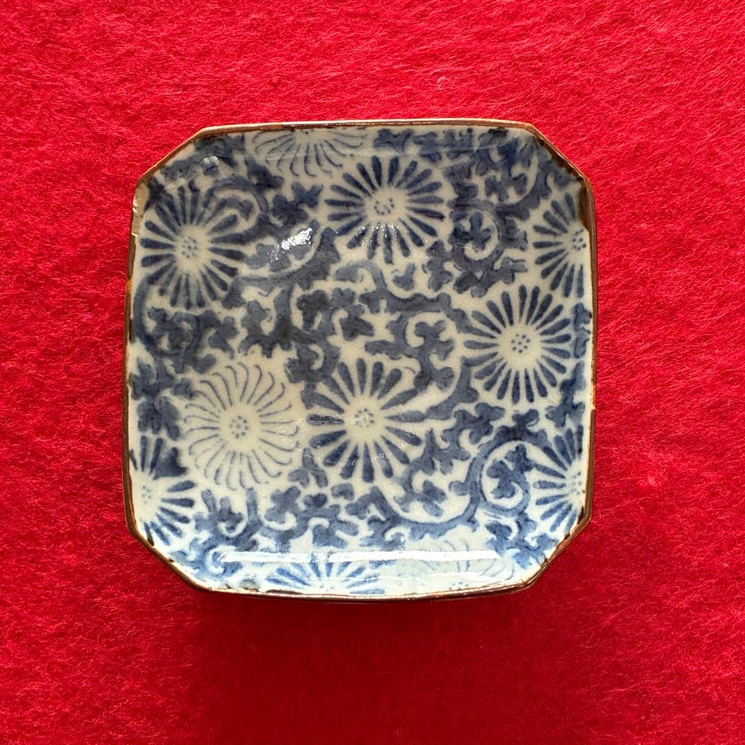 古伊万里　型摺　豆皿　小皿　江戸時代　①