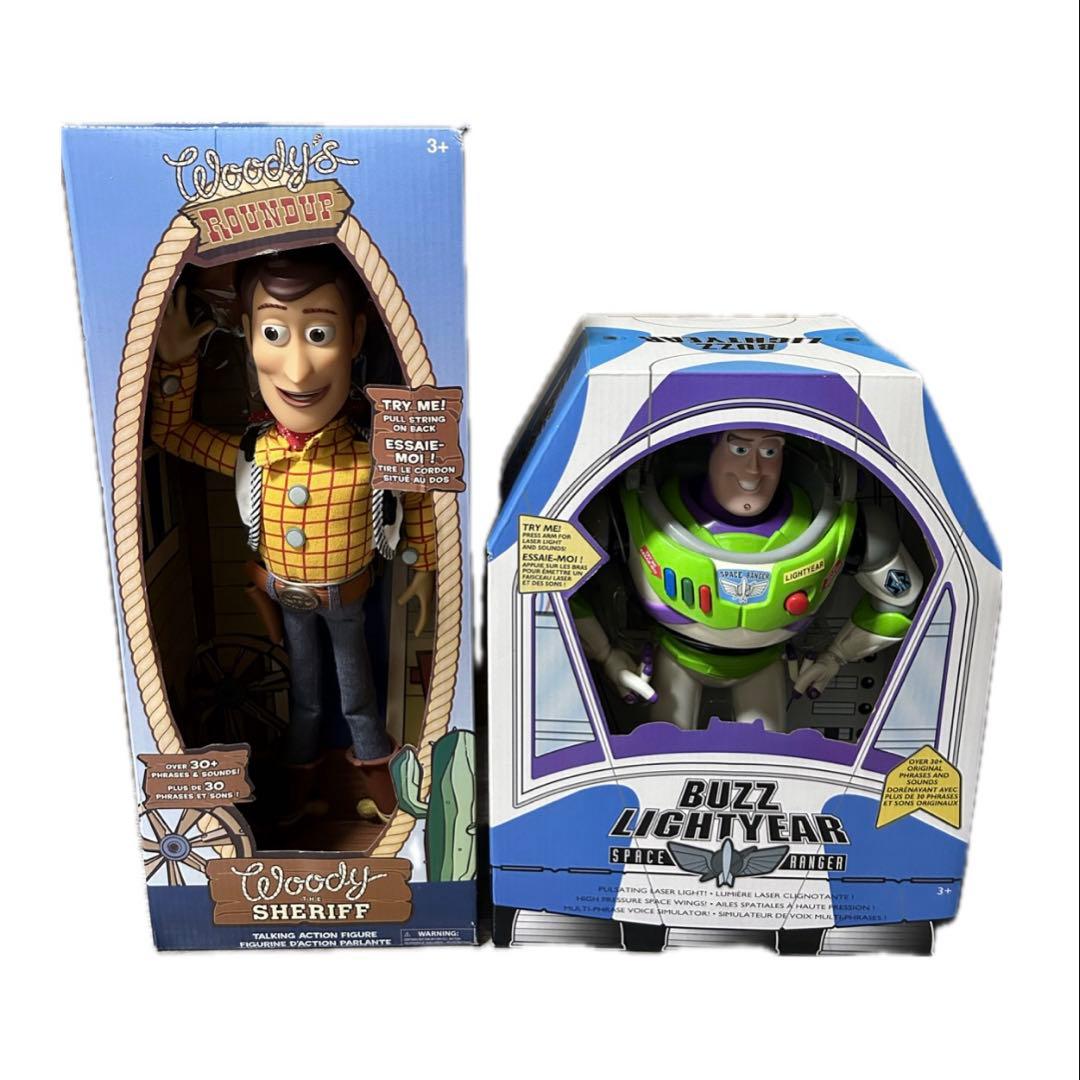 トイストーリー　フィギュア　ウッディ　バスライトイヤー2体セット　\