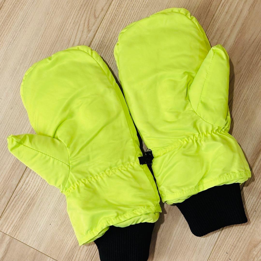 【新品】パーリーゲイツ ミトン ネオングリーン unisex 防寒対策