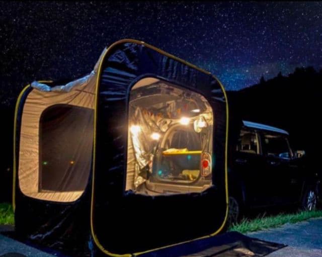 カースル　キューブ型テントMOGICS カーサイドテント 黒　直接受け渡し限定