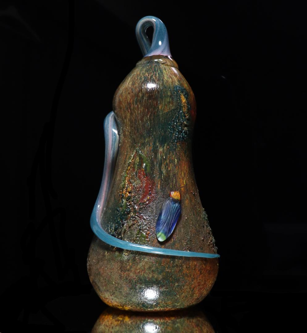 ドーム・ナンシー 瓢箪フォルム 昆虫意匠コロシント 特大置物 36cm2.2kg