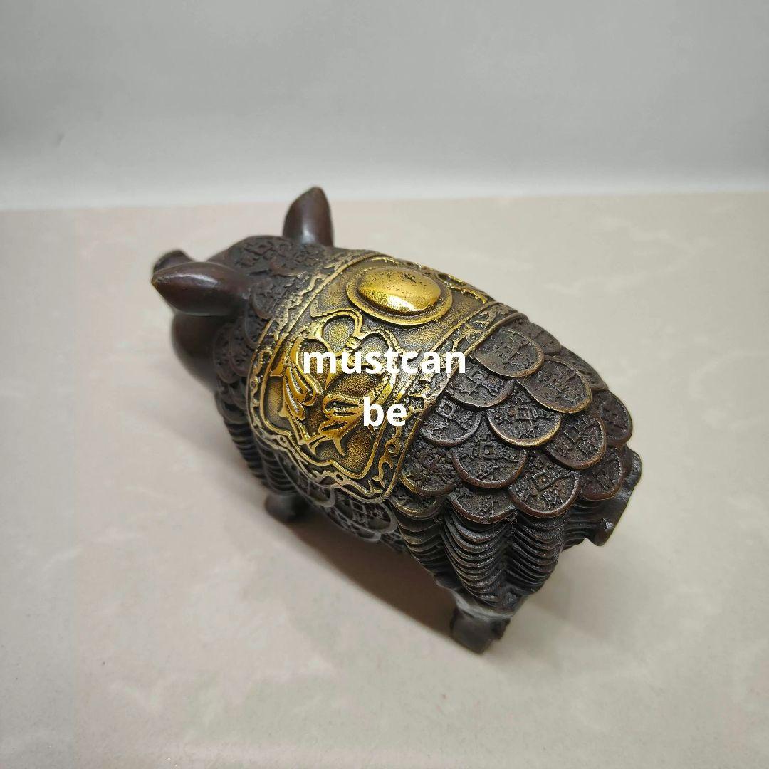 銅器 銭猪 茶道茶寵 客間 玄関 装飾品 工芸品 置物