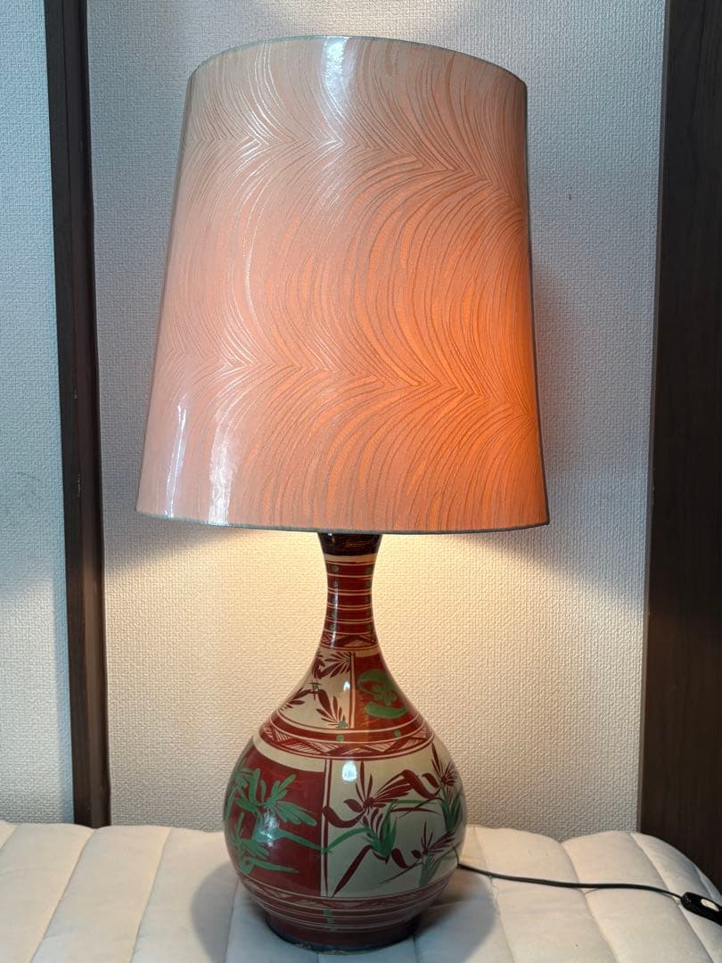 沖縄 琉球 胡差焼 陶器製 スタンドライト　スタンドランプ　高さ90cm