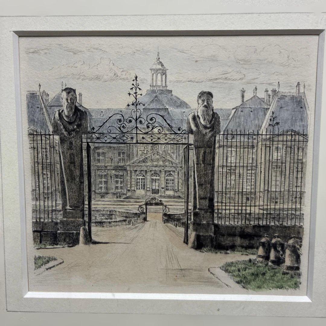 フランスアンティーク銅版画　ヴォー・ル・ヴィコント城