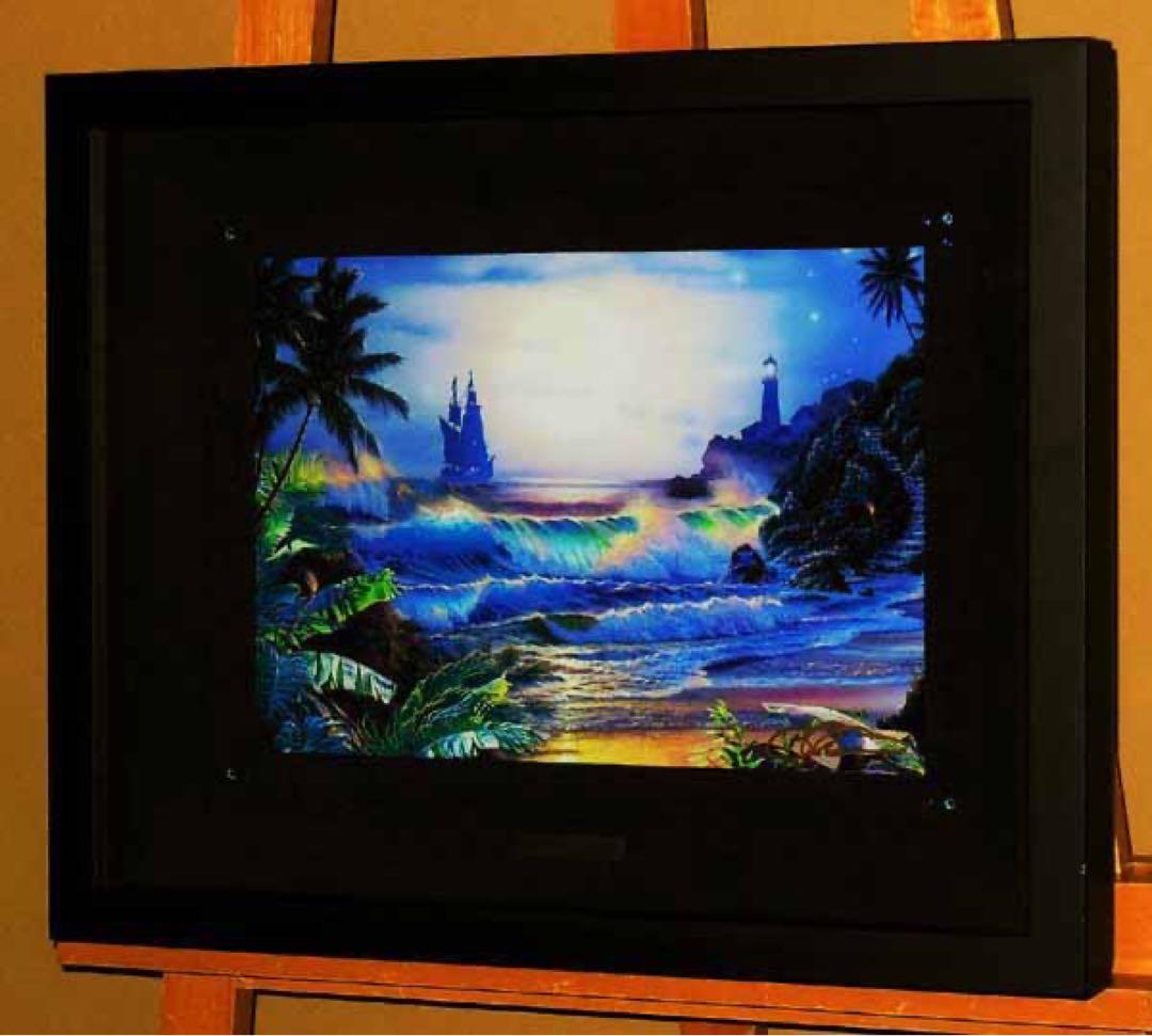 クリスチャン・リース・ラッセン 超レア作品 ミクスドメディア 直筆サイン 保証書