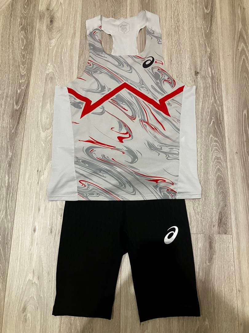 【セット売り限定】asics シングレット/タイツ