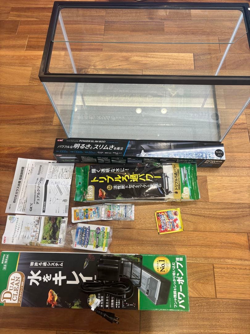 GEX 枠付きガラス水槽MARINA600 アクアリウムセット