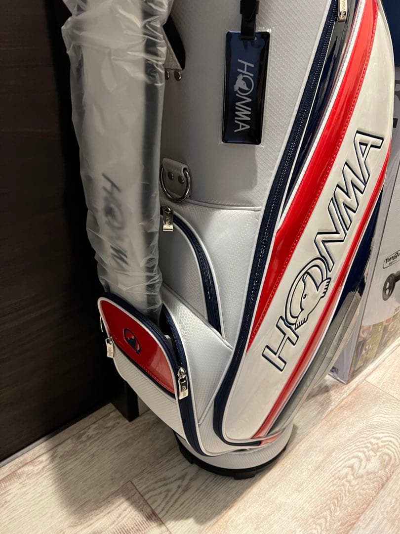 HONMA ゴルフキャディバッグ 新品・未使用 ホワイト ネイビー レッド