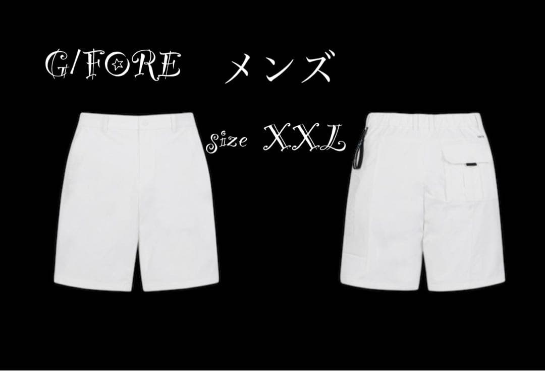 新品未使用☆新作G/FOREジーフォア メンズハーフパンツsizeXXLホワイト