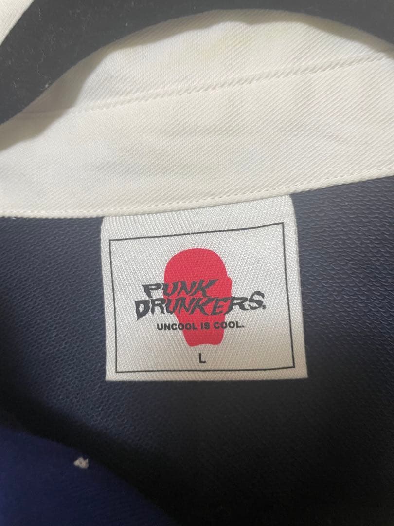 RUNKDRUNKERS ラガーシャツ ネイビー/グリーン