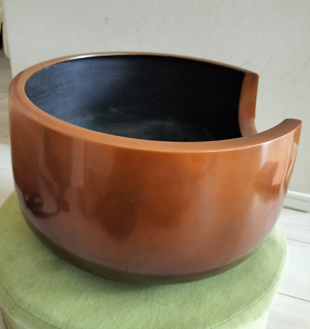 茶道具　金谷浄雲　唐銅道安風炉　電熱器、茶巾タライ付