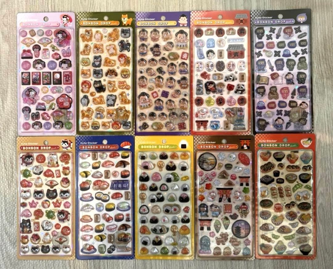 正規品　ボンボンドロップシール　10種類　セット　和柄　即日発送可