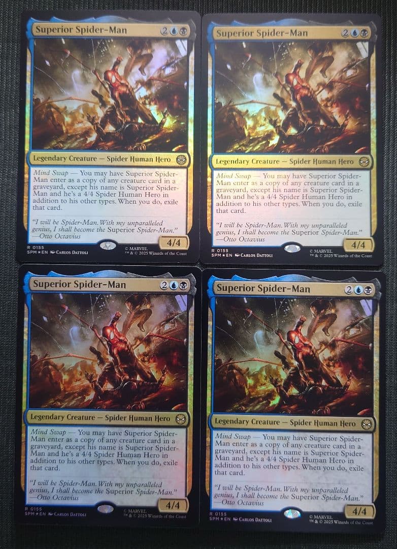 mtg 高騰中 フルフォイル 4枚セット スーペリアスパイダーマン spm