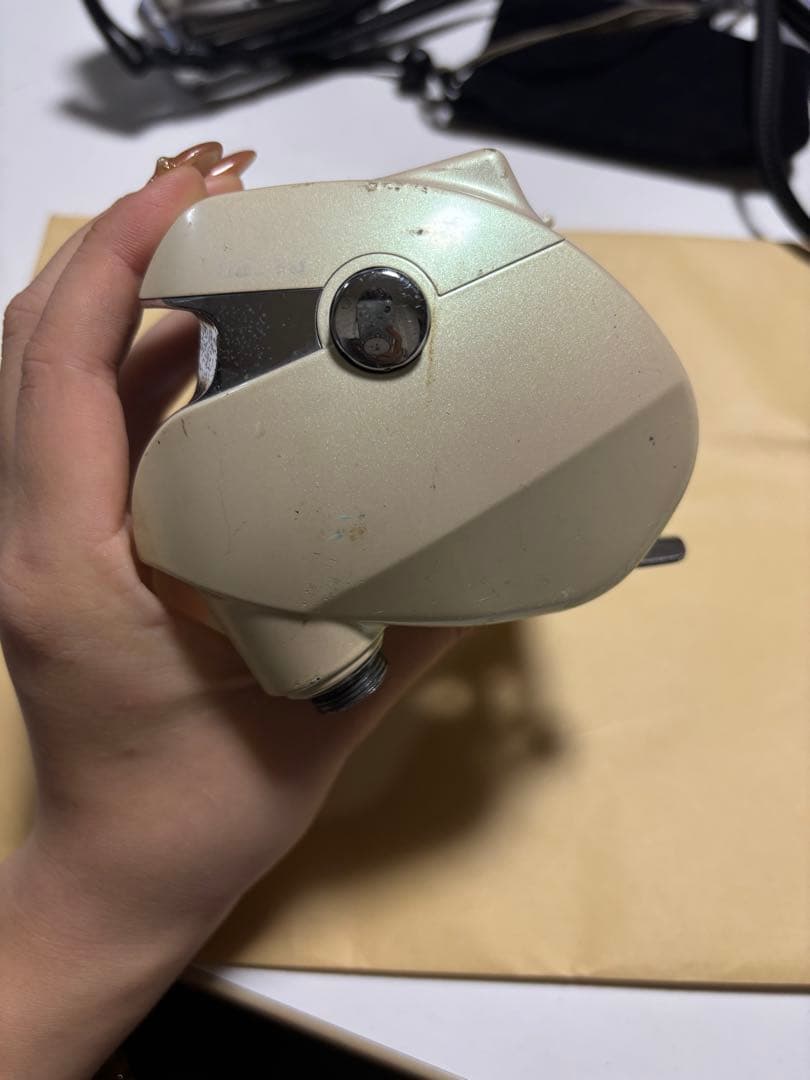 電動リール ホワイト ハンドル付き